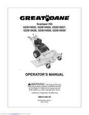 Great Dane Scamper HG GDB10029 Operator's Manual