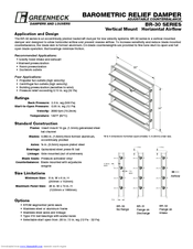 Greenheck BR-30 Series Specification Sheet