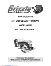 Grizzly G8598 Instruction Sheet