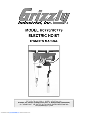 Grizzly H0778 Owner's Manual