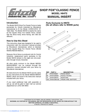 Grizzly H6472 Manual Insert