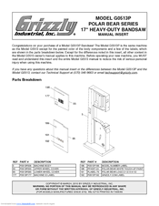 Grizzly G0514 Owner's Manual