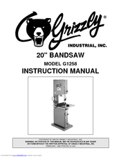 Grizzly G1258 Instruction Manual