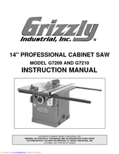 Grizzly G7209 Instruction Manual