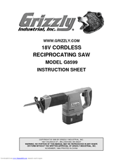 Grizzly G8599 Instruction Sheet