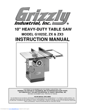 Grizzly G1023ZX Instruction Manual