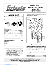 Grizzly G4013 Instructions Manual