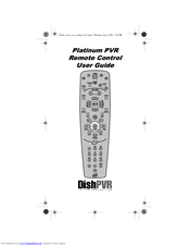 Dish Network Platinum PVR Remote Control User Manual