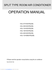 Haier HSU-09HV03 Operation Manual