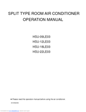 Haier HSU-09LE03 Operation Manual