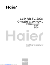 Haier L32R1, L40R1, L42R1 Owner's Manual