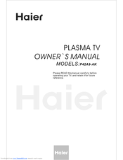 Haier P42A9-AK Owner's Manual