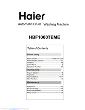 Haier HBF1000TEME User Manual