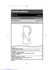 Hamilton Beach 54615 - Wavestation Express Dispensing Blender Instruction Manual