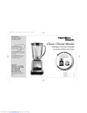 Hamilton Beach Classic Chrome Blender User Manual