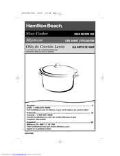 Hamilton Beach 840161800 Operator's Manual