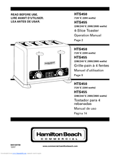 Hamilton Beach HTS450 Operation Manual