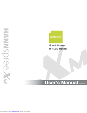 Hannspree 19 Inch Screen TFT LCD Monitor User Manual