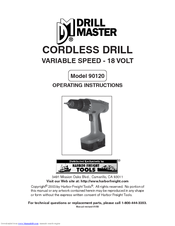Drill Master 90120 Operating Instructions Manual