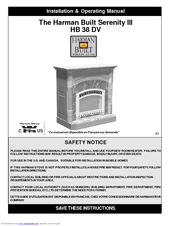 Harman Stove Company HB 38 DV Installation And Operating Manual