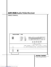 Harman Kardon AVR 4500 Owner's Manual