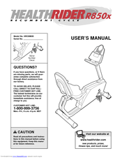 Healthrider R850x User Manual
