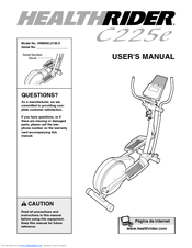 Healthrider C225 E Elliptical User Manual