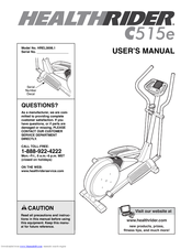 Healthrider C515e Elliptical User Manual