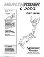 Healthrider C300e Elliptical User Manual