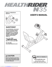 Healthrider N35 HREX2076.99 User Manual