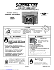 Quadra-Fire 3100-I Owner's Manual