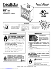Heatilator A36RH Owner's Manual