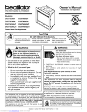 Heatilator Direct Vent Gas Appliance CNXT4236IT Owner's Manual