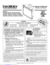 Heatilator Novus NDV3630 Owner's Manual