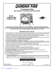 Quadra-Fire Quadra-Fire CUMBGAP-PMH Instruction Manual