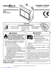 Heat & Glo Dakota 42-CE Installer's Manual