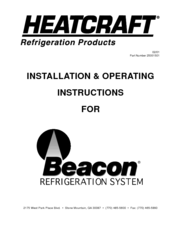 Heatcraft Refrigeration Products 25001501 Installation & Operating Instructions Manual