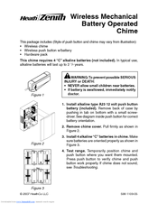 Heath Zenith Wireless Mechanical Battery Operated Chime 598-1109-05 Owner's Manual