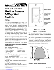 Heath Zenith Motion Sensing 3-Way Wall Switch 6107 Owner's Manual