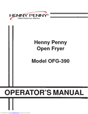 Henny Penny OFG-390 Operator's Manual