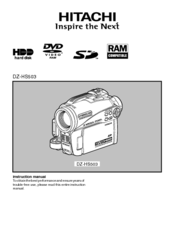 Hitachi DZ-HS503 Instruction Manual