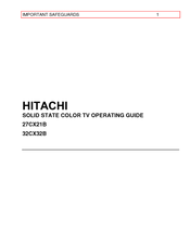 Hitachi 32CX32B Operating Manual