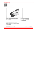 Hitachi VMH-38A - Camcorder Instruction Manual