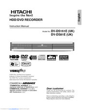 Hitachi DV-DS251E Instruction Manual
