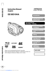 Hitachi DZ-BD10HA Instruction Manual