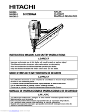 Hitachi NR 90AA Instruction Manual And Safety Instructions