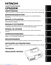 Hitachi CP-S225W User Manual