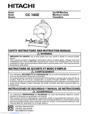 Hitachi CC 14SE Instruction And Safety Manual