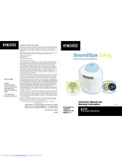 HoMedics SoundSpa Lullaby with Picture Projection SS-3000 Instruction Manual And Warranty
