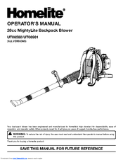 Homelite MIGHTYLITE UT08580 Operator's Manual
